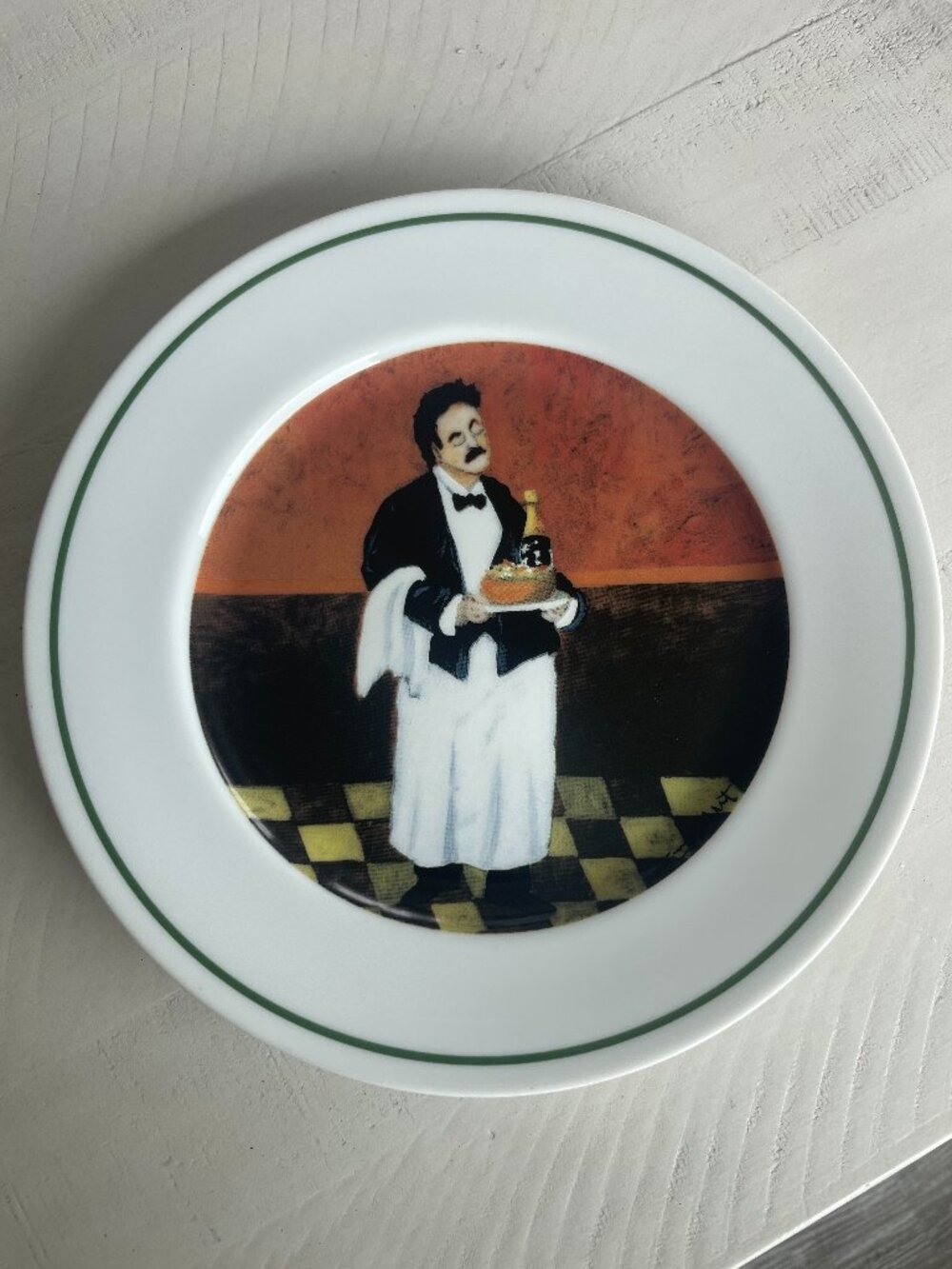 WILLIAMS SONOMA GUY BUFFET SOMMELIER "LOBSTER SALAD AND CHAMPAGNE" SALAD PLATE